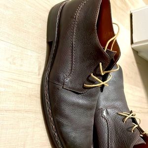 John Varvatos brown leather dress shoes